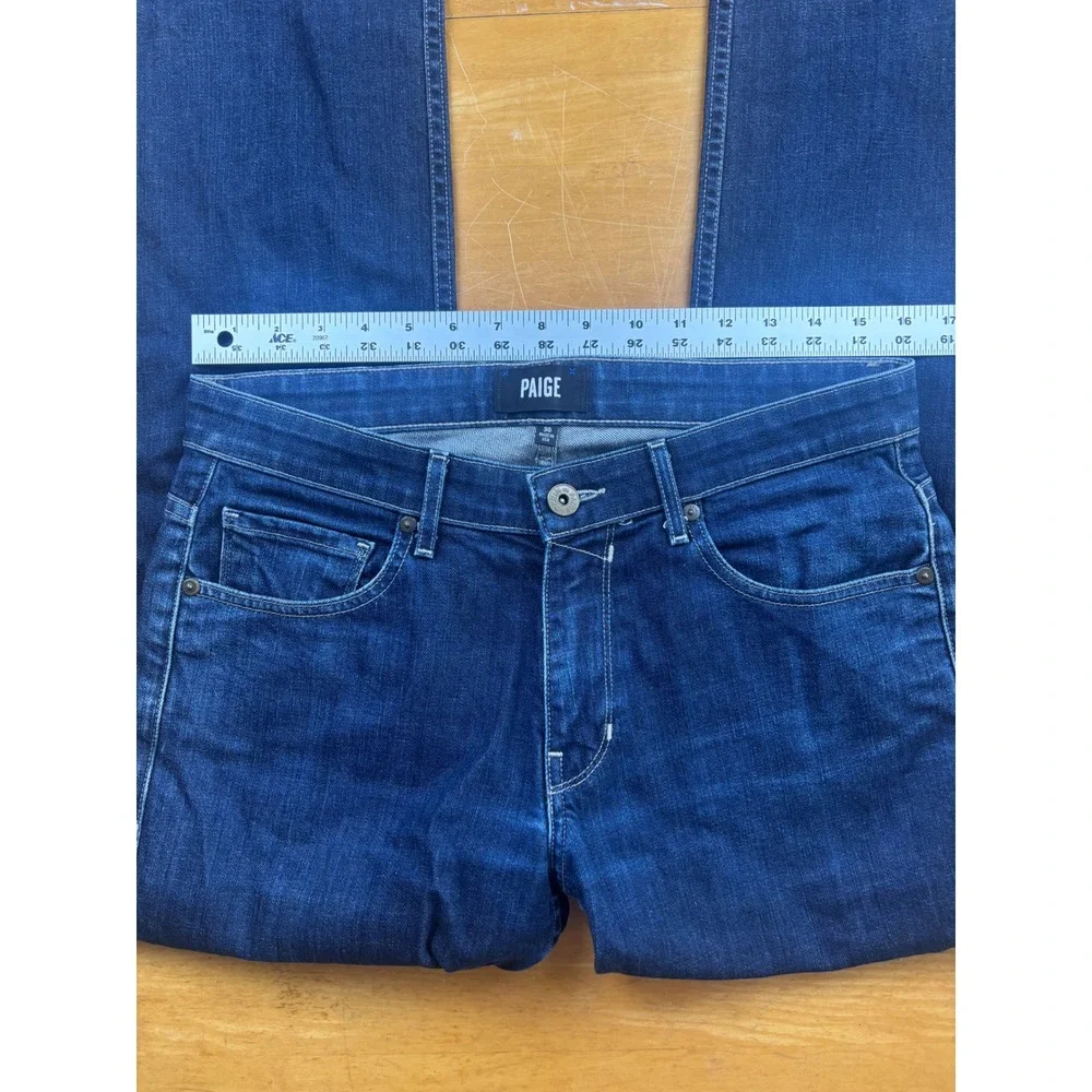 Paige Denim Co Mens Straight Leg Jeans Dark Wash Blue Made in USA Size 30